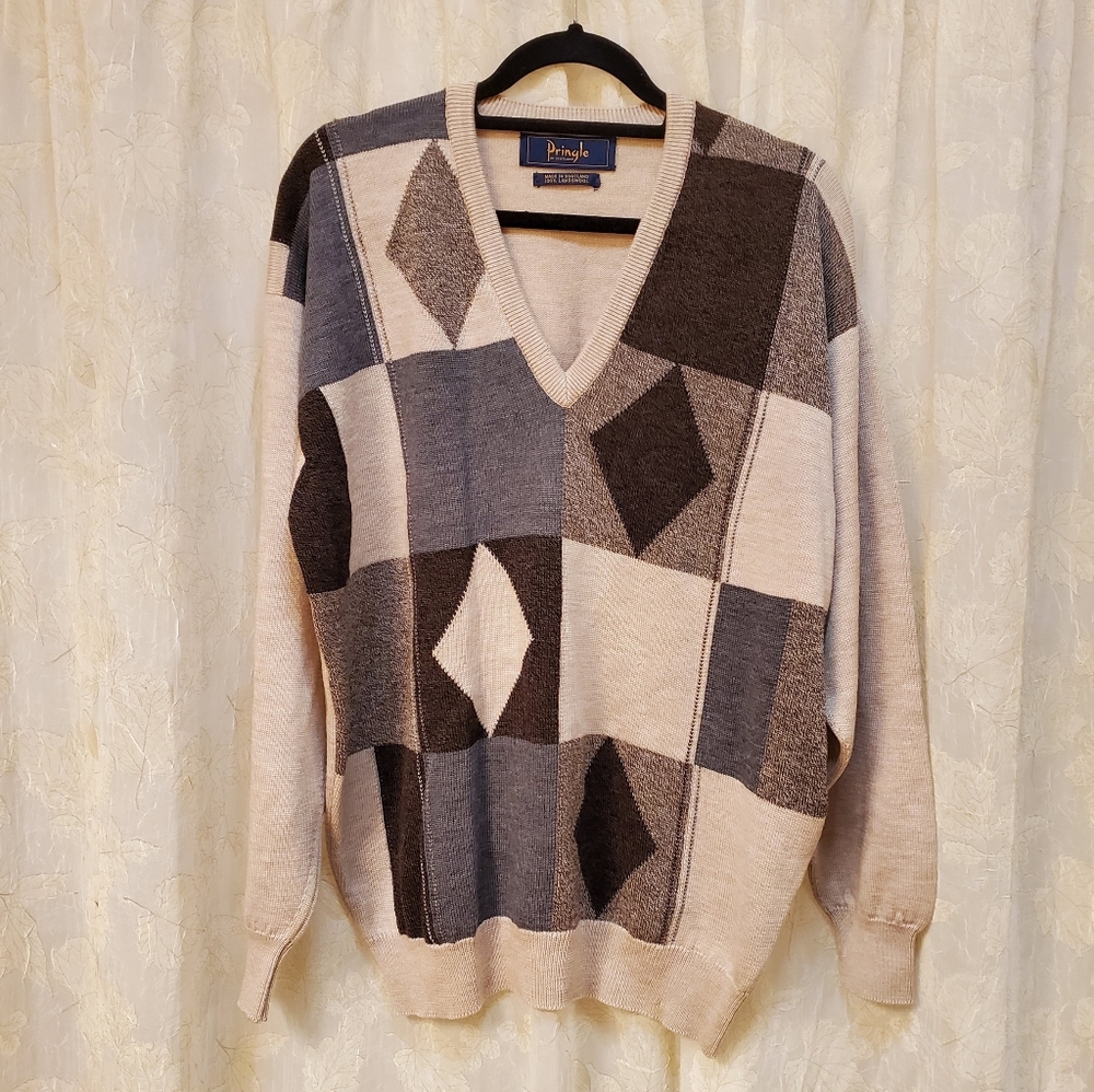 Pringle Argyle Lambswool Sweater
